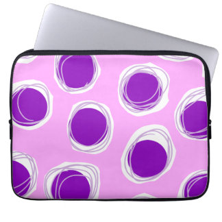 Housse Pour Ordinateur Portable Motif à pois violet