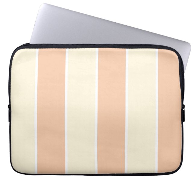 Housse Pour Ordinateur Portable Motif à rayures verticales de couleur douce (Devant)