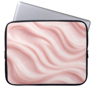 Housse Pour Ordinateur Portable Motif Abstrait Crème Rose