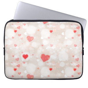 Housse Pour Ordinateur Portable Motif Abstrait de Coeurs colorés