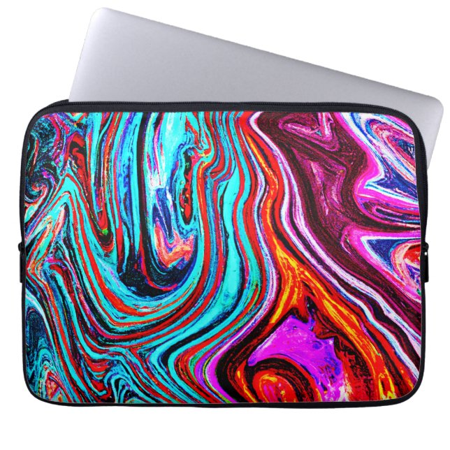 Housse Pour Ordinateur Portable Motif Abstrait de teintes dynamiques (Devant)