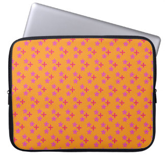 Housse Pour Ordinateur Portable Motif Abstrait Floral Rose et Magenta Gras