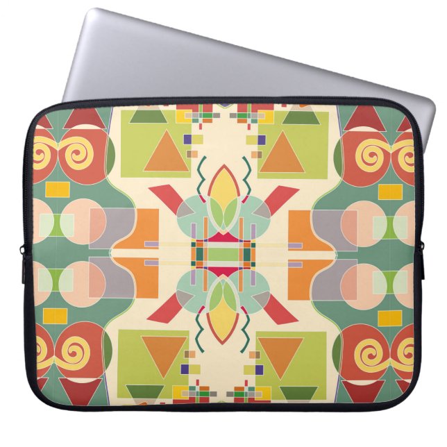 Housse Pour Ordinateur Portable motif Abstrait géométrique géométrique sans coutur (Devant)