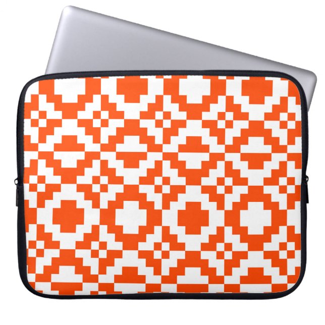 Housse Pour Ordinateur Portable motif Abstrait géométrique pixelisé transparent. M (Devant)