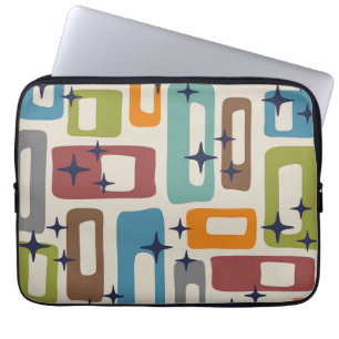 Housse Pour Ordinateur Portable Motif Abstrait moderne du milieu du siècle