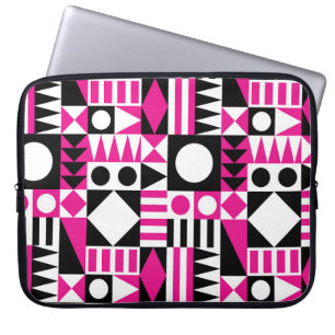 Housse Pour Ordinateur Portable Motif abstrait moderne du milieu du siècle.
