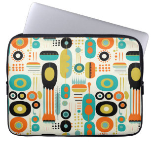 Housse Pour Ordinateur Portable Motif abstrait moderne du milieu du siècle dernier