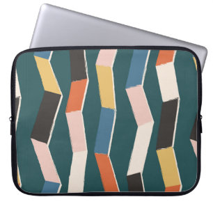 Housse Pour Ordinateur Portable Motif Abstrait zig zag sans soudure, fer peint à l