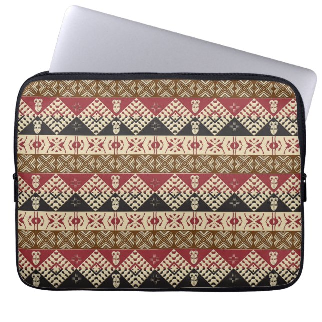 Housse Pour Ordinateur Portable motif africain tribal ethnique (Devant)