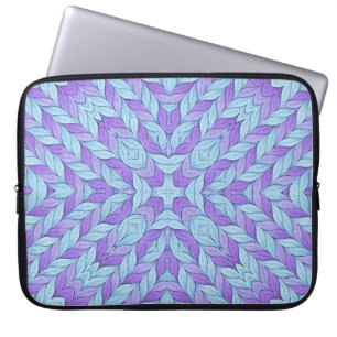 Housse Pour Ordinateur Portable Motif Améthyste Clair et Aqua Pâle