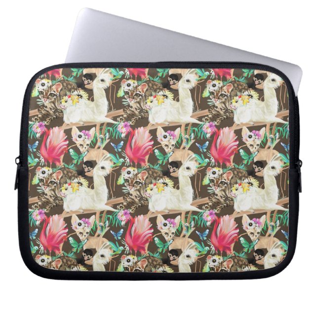 Housse Pour Ordinateur Portable Motif animal tropical (Devant)