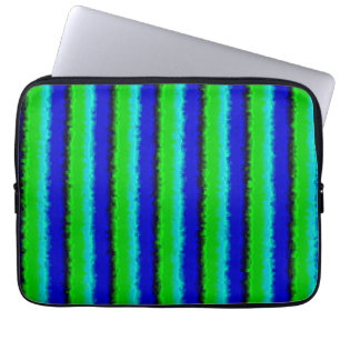 Housse Pour Ordinateur Portable Motif arc-en-ciel bleu vert abstrait 3D