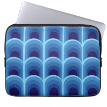 Motif Arcs de Dégradé Bleu Moderne 