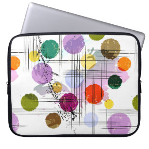 Housse Pour Ordinateur Portable motif arrière - plan abstrait, avec cercles, ligne