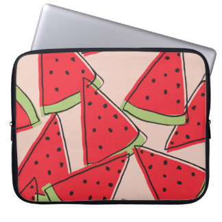 Housse Pour Ordinateur Portable Motif Arrière - plan rose des tranches de pastèque