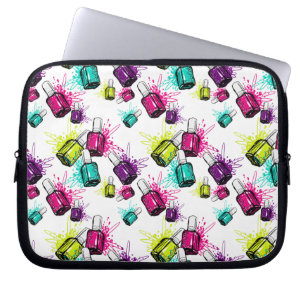 Housse Pour Ordinateur Portable Motif au néon de vernis à ongles