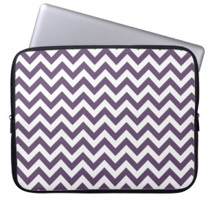 Housse Pour Ordinateur Portable Motif blanc pourpre de Chevron