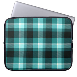 Housse Pour Ordinateur Portable Motif bleu de plaid