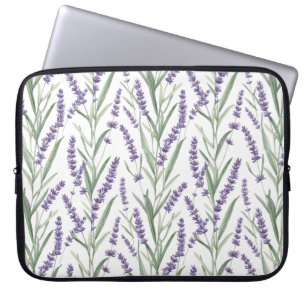 Housse Pour Ordinateur Portable Motif botanique à la lavande