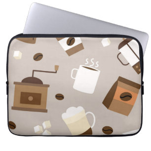 Housse Pour Ordinateur Portable Motif café