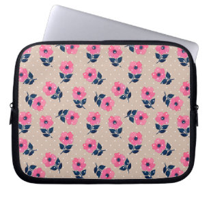 Housse Pour Ordinateur Portable Motif Chic Fleurs roses Shabby