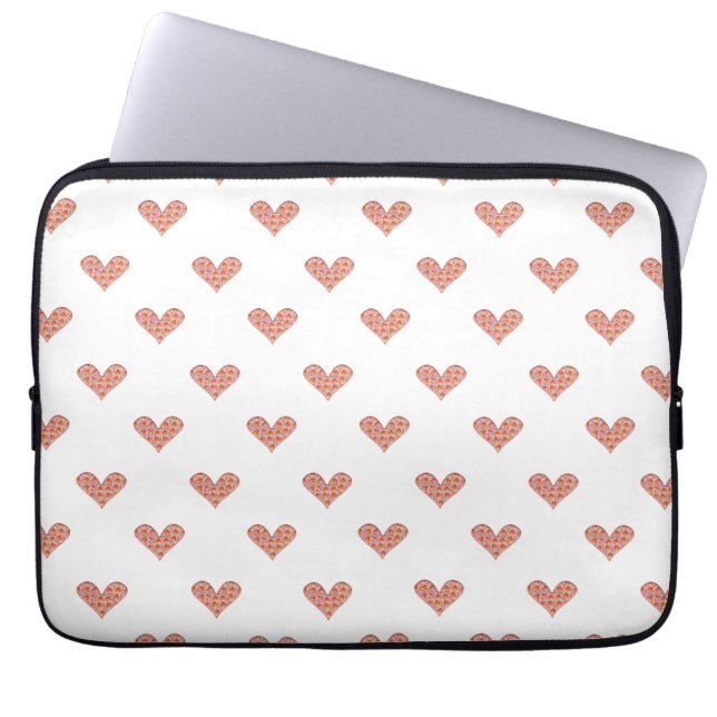 Housse Pour Ordinateur Portable Motif Coeurs roses (Devant)