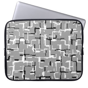 Housse Pour Ordinateur Portable Motif cool noir blanc gris