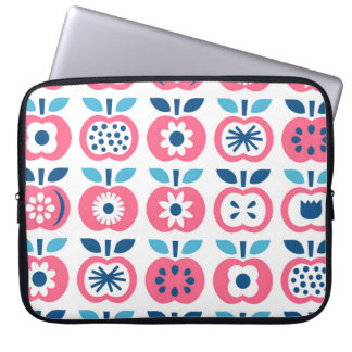 Housse Pour Ordinateur Portable Motif couleur rétro Apple sans couture