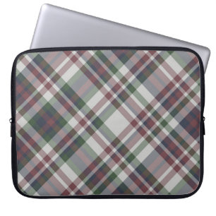 Housse Pour Ordinateur Portable Motif couleur tartan vintage sans couture. Réparé