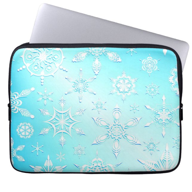 Housse Pour Ordinateur Portable Motif Crystal Snowflakes (Devant)
