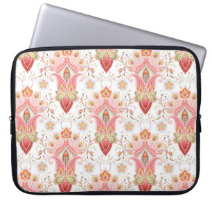 Housse Pour Ordinateur Portable Motif damassé oriental floral avec paisley et pe