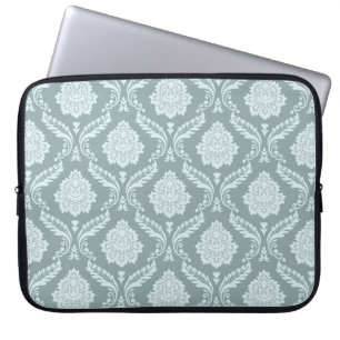 Housse Pour Ordinateur Portable Motif damassé rococo œuf de canard bleu+sarcelle