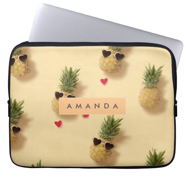 Housse Pour Ordinateur Portable Motif d'ananas mignon personnalisé (Devant)