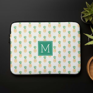 Housse Pour Ordinateur Portable Motif d'ananas monogramme