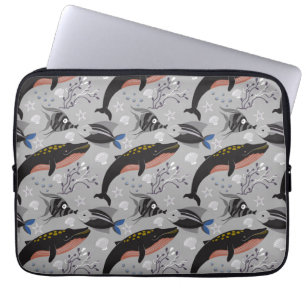 Housse Pour Ordinateur Portable Motif d'animaux aquatiques vie sous-marine océan