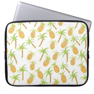 Housse Pour Ordinateur Portable Motif d'aquarelle transparente avec ananas et pa
