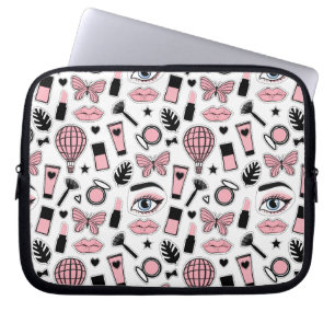 Housse Pour Ordinateur Portable Motif d'autocollant de maquillage