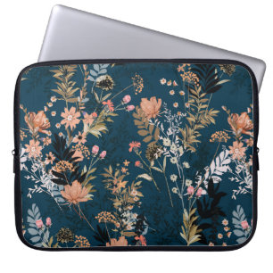 Housse Pour Ordinateur Portable Motif d'automne vintage et transparent avec rouge