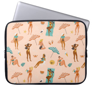 Housse Pour Ordinateur Portable Motif de bains de soleil de plage
