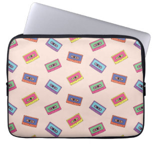 Housse Pour Ordinateur Portable Motif de bande audio Retro Neon