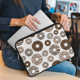 Housse Pour Ordinateur Portable Motif de beignes, beignets de chocolat, beignets d