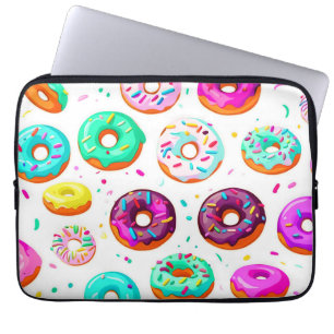 Housse Pour Ordinateur Portable Motif de beignets à la crème délicieux