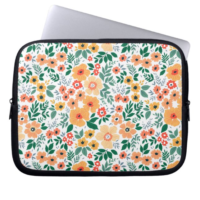 Housse Pour Ordinateur Portable Motif de Bouquet de jardin coloré (Devant)