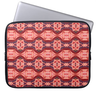 Housse Pour Ordinateur Portable Motif de broderie colorée et transparente. Ikat ar