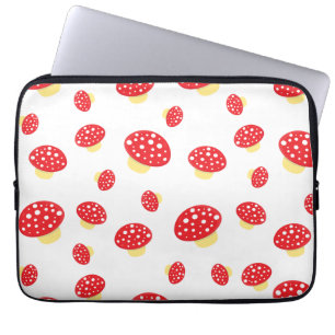 Housse Pour Ordinateur Portable Motif de champignons à taches rouges mignons