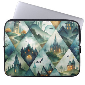 Housse Pour Ordinateur Portable Motif de château gothique Halloween