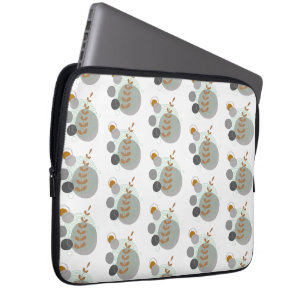 Housse Pour Ordinateur Portable Motif de feuille rétro
