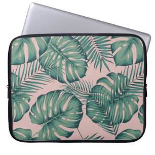 Housse Pour Ordinateur Portable Motif de feuille tropicale