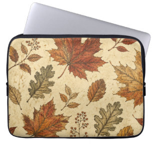 Housse Pour Ordinateur Portable Motif de feuilles d'automne – Botanique automnale