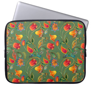 Housse Pour Ordinateur Portable Motif de fleurs d'aquarelle